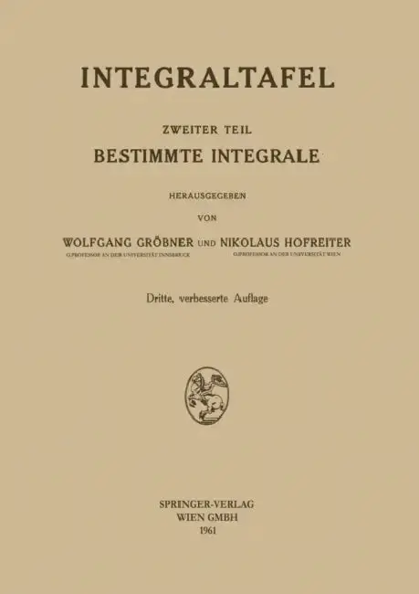 Cover of Bestimmte Integrale