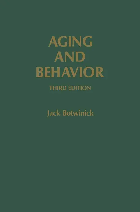 Cover of Aging and Behavior
