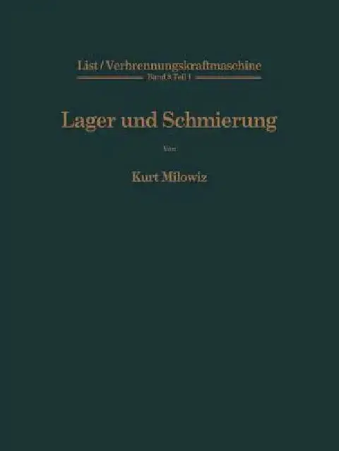 Cover of Lager Und Schmierung