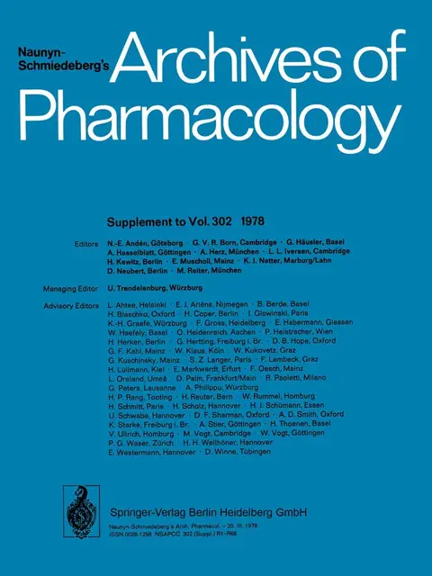 Cover of Deutsche Pharmakologische Gesellschaft