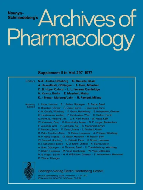 Cover of Deutsche Pharmakologische Gesellschaft