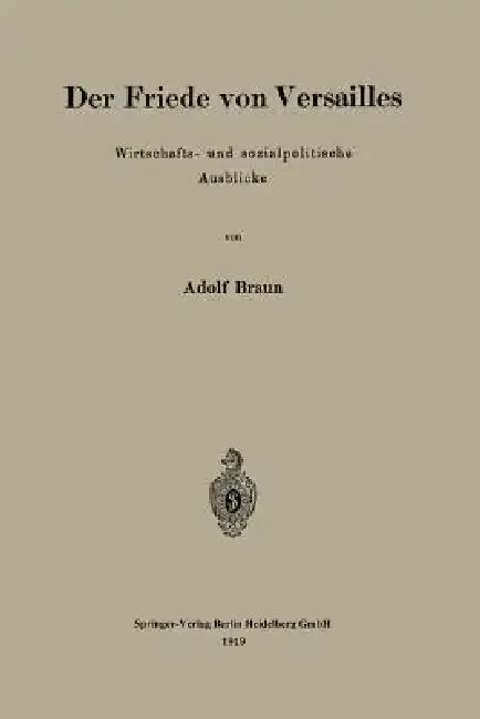 Cover of Der Friede Von Versailles
