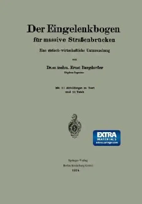 Cover of Der Eingelenkbogen Für Massive Straßenbrücken