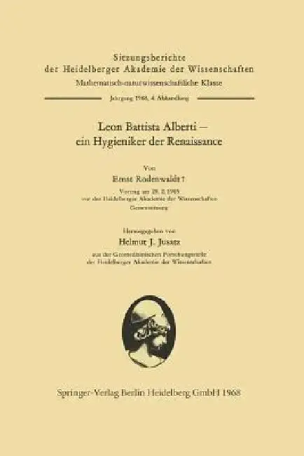 Cover of Leon Battista Alberti -- Ein Hygieniker Der Renaissance