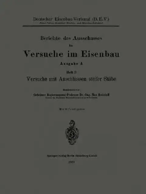 Cover of Berichte Des Ausschusses Für Versuche Im Eisenbau