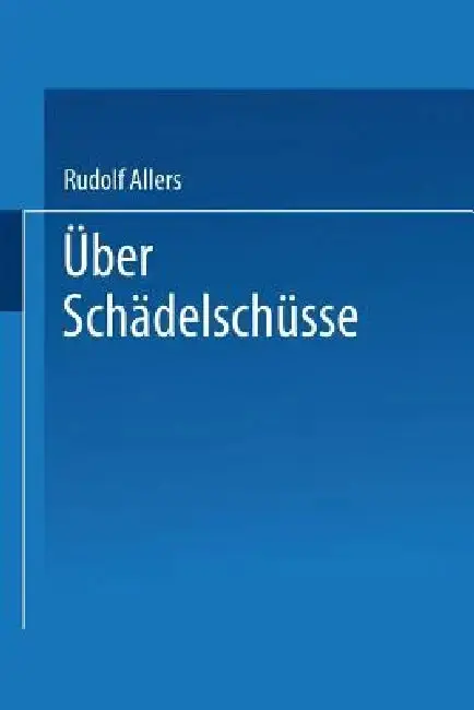 Cover of Über Schädelschüsse