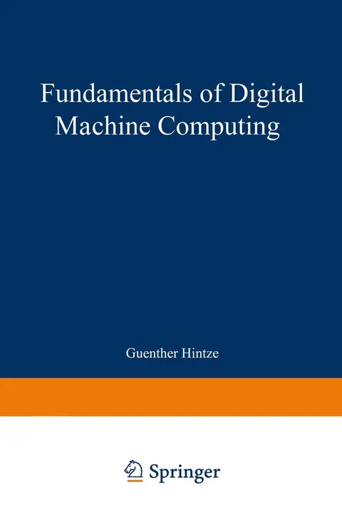 Cover of Fundamentals of Digital Machine Computing