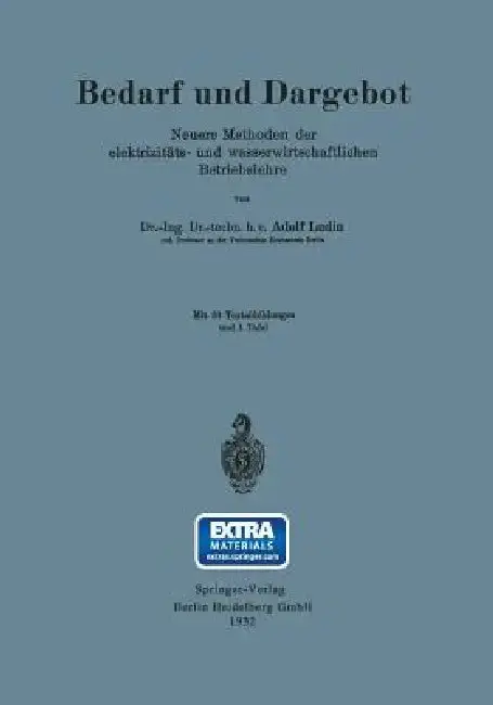 Cover of Bedarf Und Dargebot