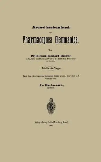 Cover of Arzneitaschenbuch Zur Pharmacopoea Germanica