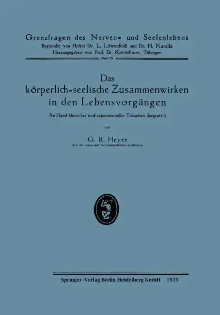 Cover of Das Körperlich-Seelische Zusammenwirken in Den Lebensvorgängen