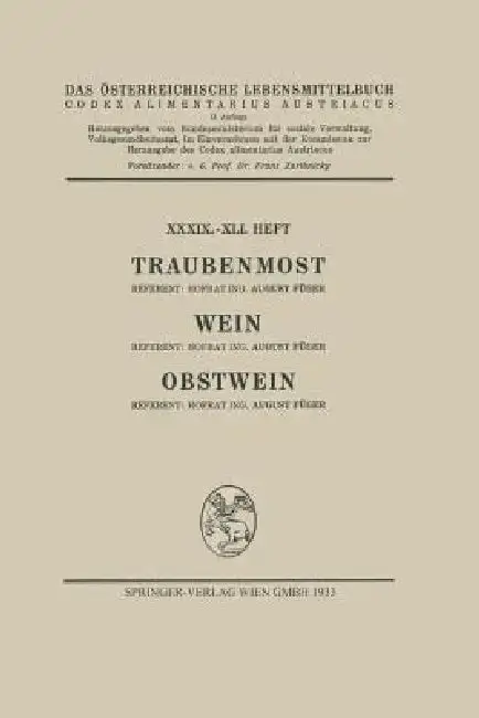 Cover of Traubenmost, Wein, Obstwein