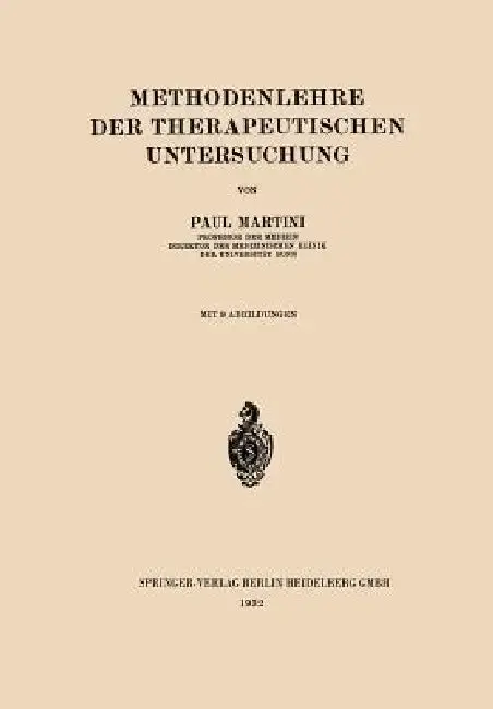 Cover of Methodenlehre Der Therapeutischen Untersuchung
