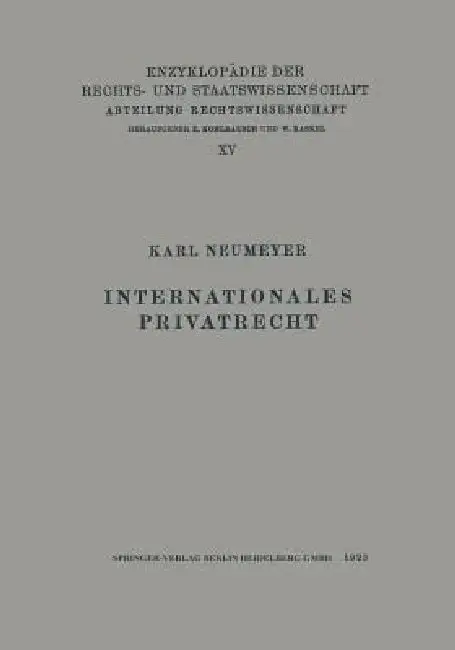 Cover of Internationales Privatrecht