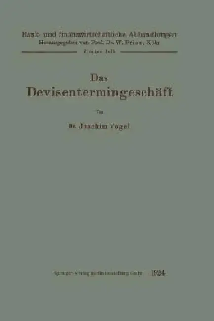 Cover of Das Devisentermingeschäft