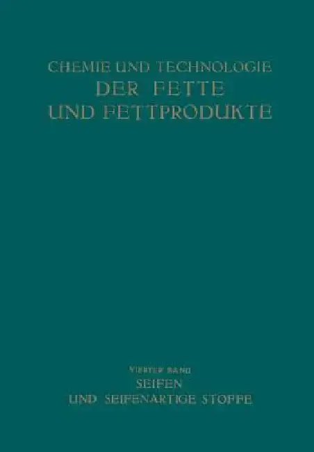 Cover of Seifen Und Seifenartige Stoffe