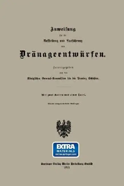Cover of Anweisung Für Die Aufstellung Und Ausführung Von Dränageentwürfen