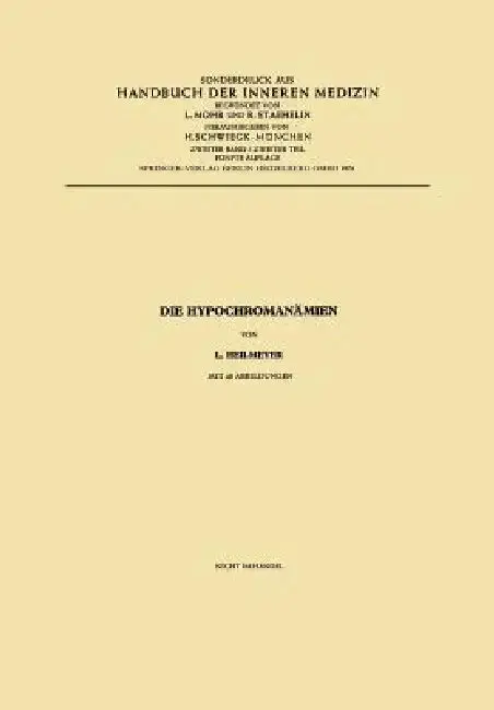 Cover of Die Hypochromanämien