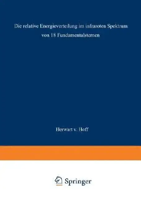 Cover of Die Relative Energieverteilung Im Infraroten Spektrum Von 18 Fundamentalsternen
