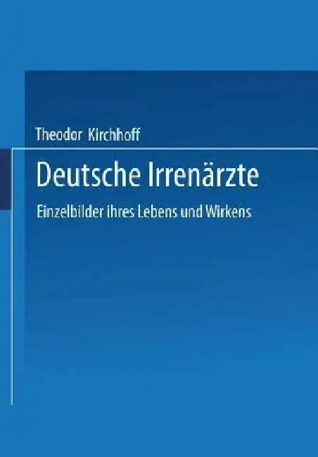 Cover of Deutsche Irrenärzte
