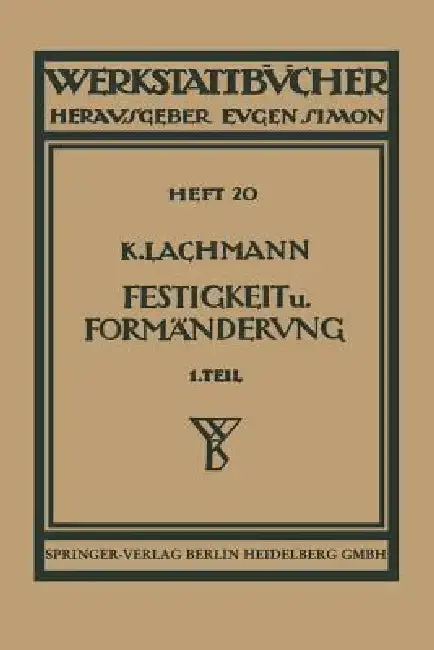 Cover of Festigkeit Und Formänderung