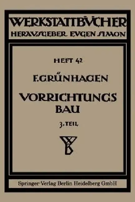 Cover of Der Vorrichtungsbau