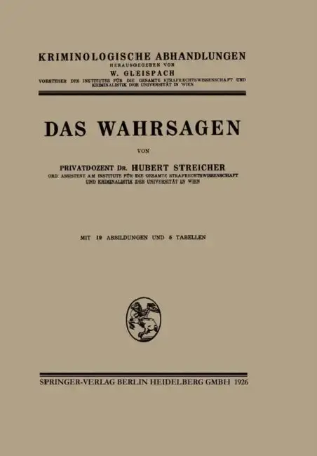Cover of Das Wahrsagen