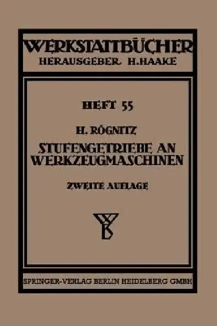 Cover of Stufengetriebe an Werkzeugmaschinen Mit Kreisender Hauptbewegung