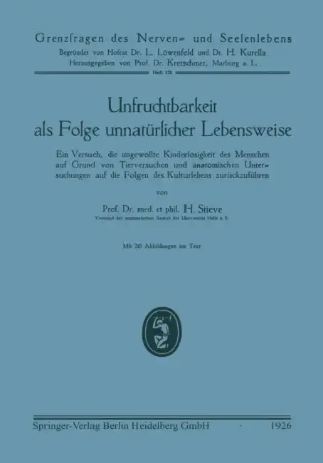 Cover of Unfruchtbarkeit ALS Folge Unnatürlicher Lebensweise