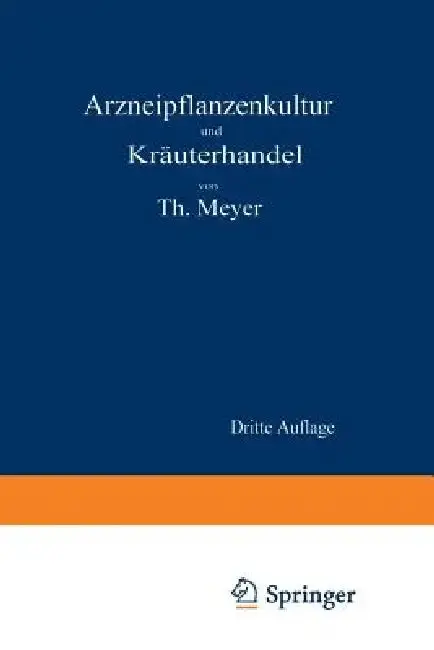 Cover of Arzneipflanzenkultur Und Kräuterhandel