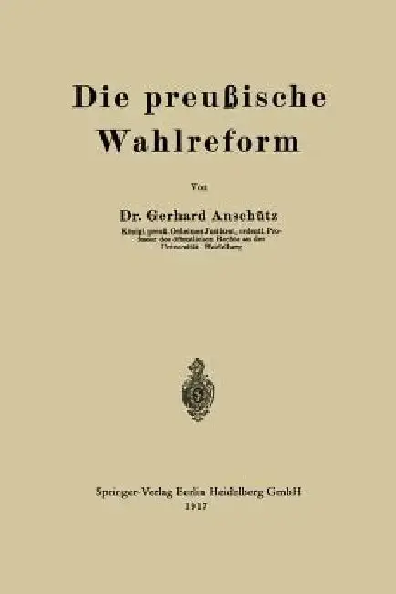 Cover of Die Preußische Wahlreform