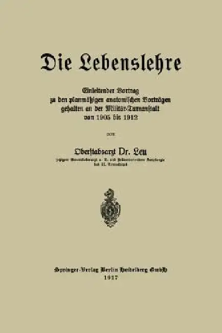 Cover of Die Lebenslehre