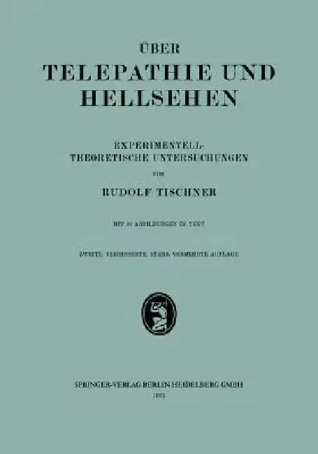 Cover of Über Telepathie Und Hellsehen
