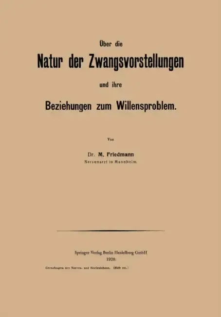 Cover of Über Die Natur Der Zwangsvorstellungen Und Ihre Beziehungen Zum Willensproblem