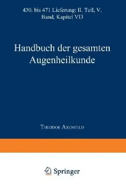 Cover of Handbuch Der Gesamten Augenheilkunde
