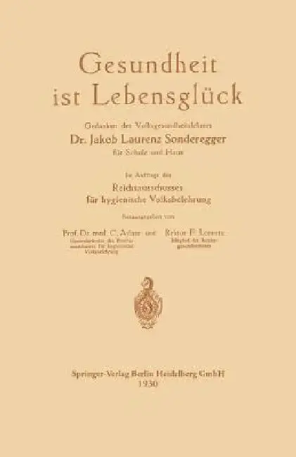 Cover of Gesundheit Ist Lebensglück