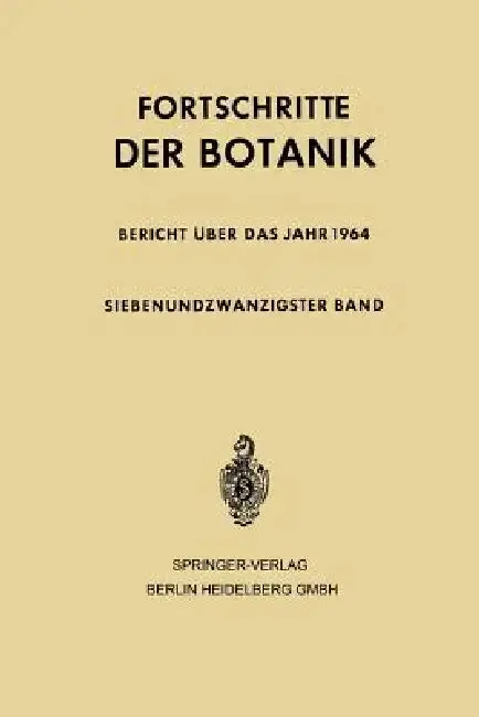 Cover of Fortschritte Der Botanik
