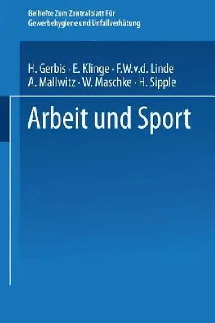 Cover of Arbeit Und Sport