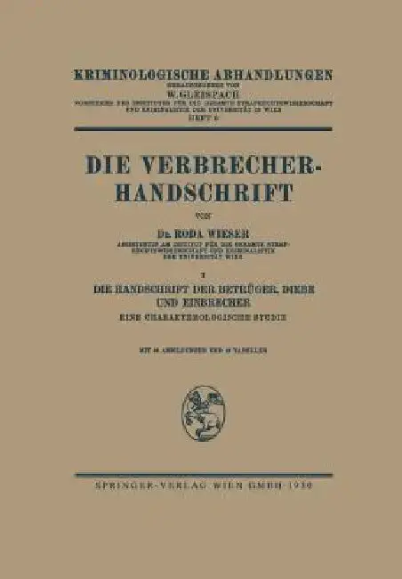 Cover of Die Verbrecher-Handschrift