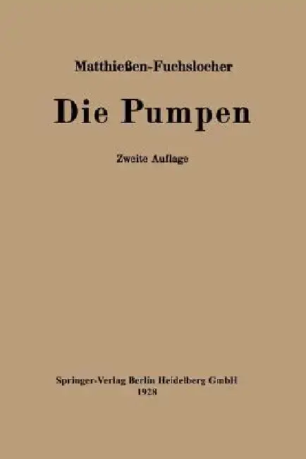 Cover of Die Pumpen