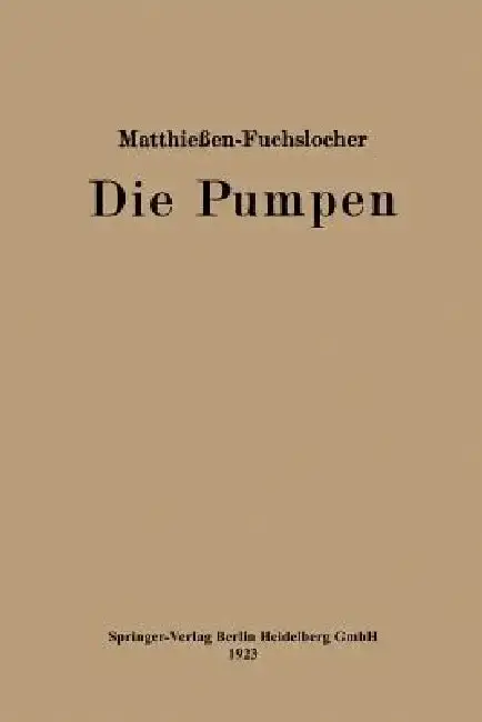 Cover of Die Pumpen