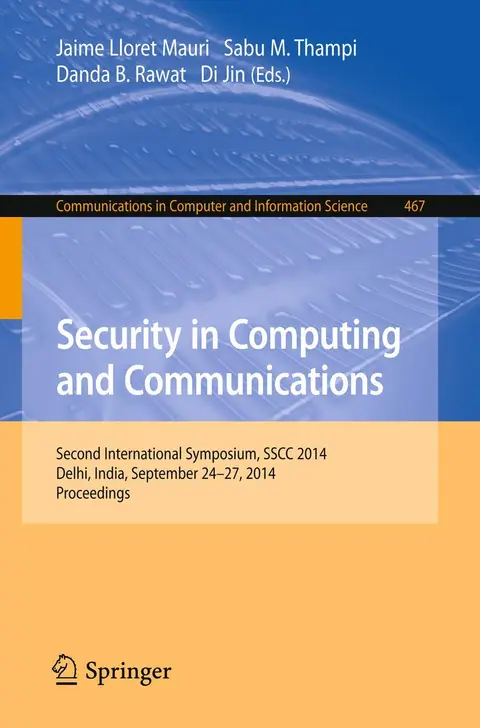 Cover of Security in Computing and Communications