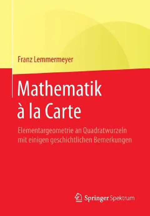 Cover of Mathematik À La Carte