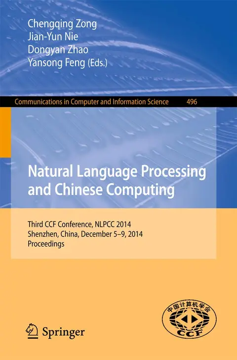 Cover of Natural Language Processing and Chinese Computing