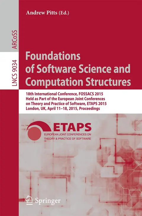 Cover of Foundations of Software Science and Computation Structures