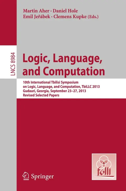 Cover of Logic, Language, and Computation