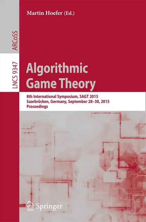 Cover of Algorithmic Game Theory