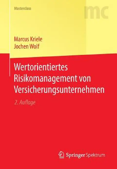 Cover of Wertorientiertes Risikomanagement Von Versicherungsunternehmen