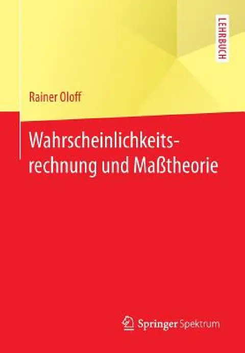 Cover of Wahrscheinlichkeitsrechnung Und Maßtheorie