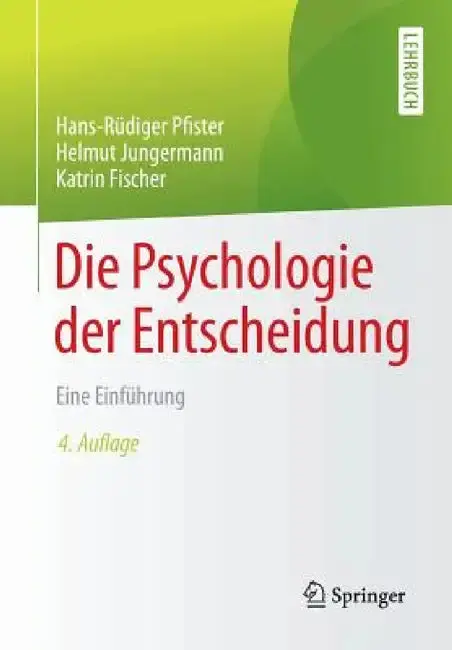 Cover of Die Psychologie Der Entscheidung