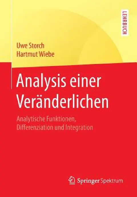 Cover of Analysis Einer Veränderlichen